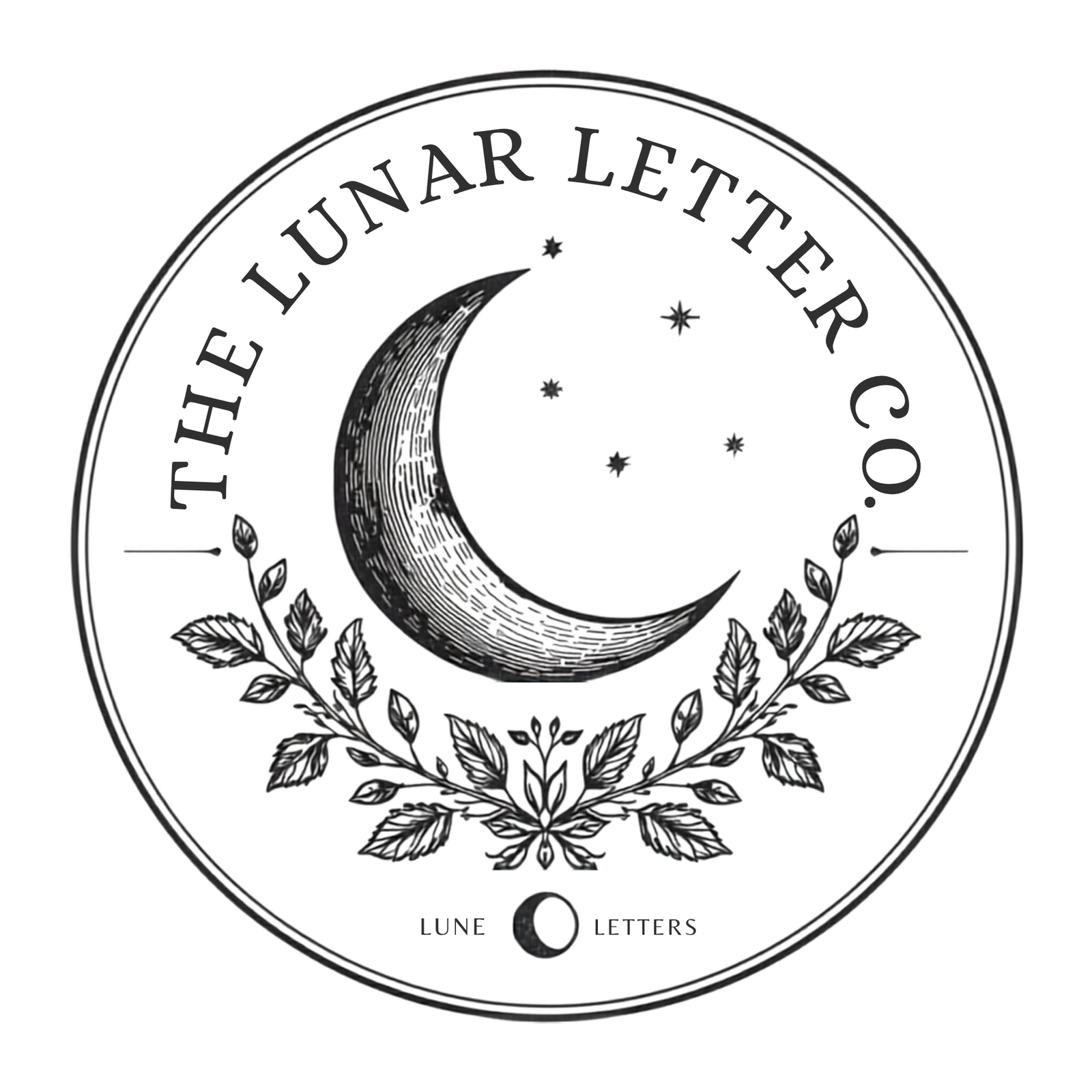 The Lunar Letter Co moon and botanical seal
